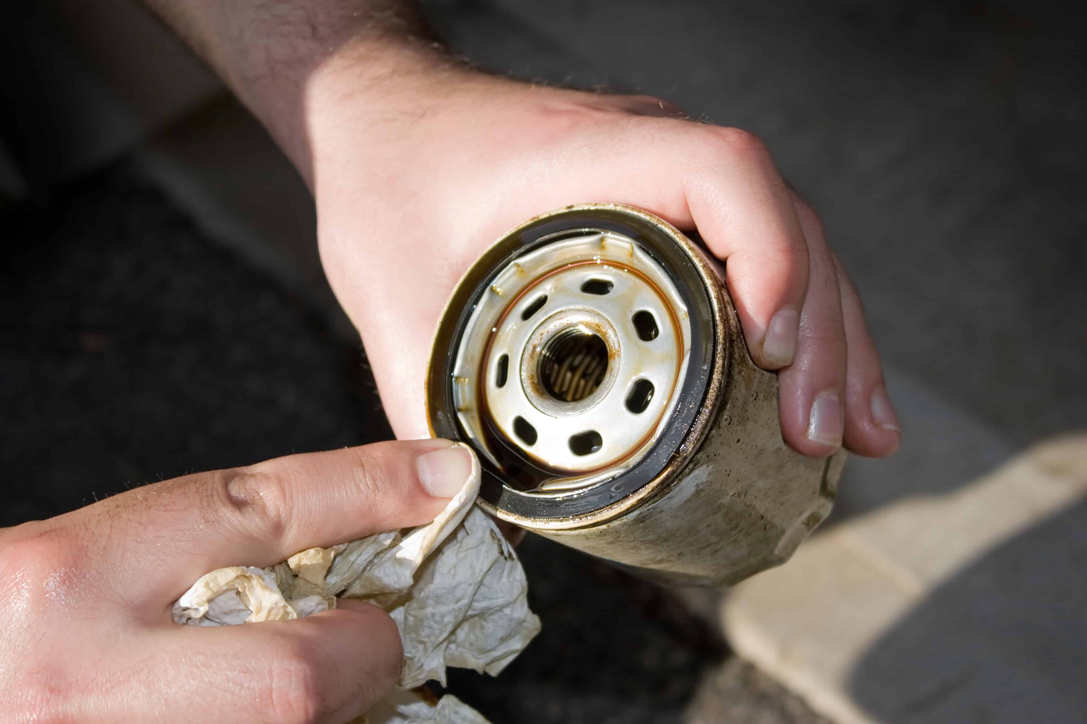 car oil filter is leaking